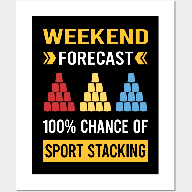 Weekend Forecast Sport Stacking Cup Stacking Speed Stacking Wall Art by Good Day